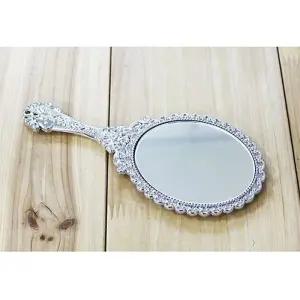 [에스에스_62]공주 실버 손거울 휴대용손거울 미니거울 1개