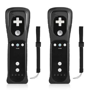 실리콘 케이스와 Wii U용 손목 스트랩이 있는 TechKen 2 팩 리모컨