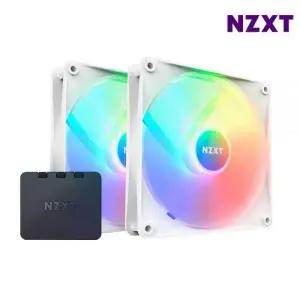 NZXT PC 쿨링팬 F140 RGB CORE 화이트 2P + 컨트롤러