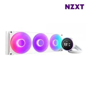NZXT 컴퓨터냉각 CPU 수냉쿨러 RGB KRAKEN ELITE V2 420 화이트