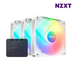 NZXT 쿨링팬 쿨러 F120 RGB CORE 화이트 3P+ 컨트롤러