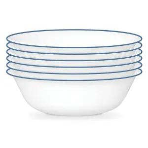 Corelle 6피스 532.3ml(18온스) 원형 그릇 Vitrelle 트리플 레이어 유리, 수프, 시리얼 및 간식에 적합, 경