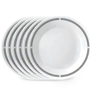 Corelle Vitrelle 17.1cm(6.75인치) 샐러드 애피타이저 접시 세트, 3중 레이어 유리 및 흠집 방지, 경량 원