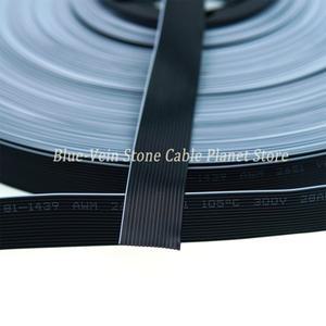 컴퓨터용  블랙 28AWG 1.27MM 피치 30/32/34/36/38/40 핀 유연한 플랫 FFC 데이터 IDC 케이블