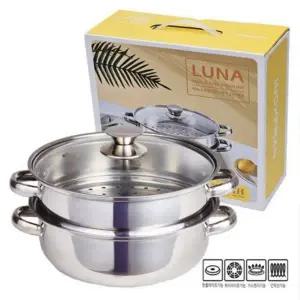스테인레이스 인덕션 2단찜기 전골냄비 28cm 찜기채반 스텐찜통 찜솥 선물세트