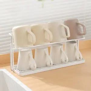 슬림 2단 컵 텀블러 보관 건조대 물컵 보온병