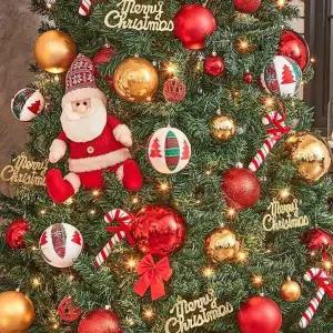 240cm 꼬깔 산타 장식세트 크리스마스트리 오너먼트-WD4375F
