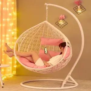라탄 그네의자 흔들의자 의자 바구니 그네 실내 요람 흔들 해먹 발코니