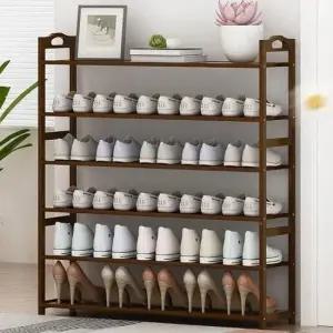 신발정리대 대나무 현관 신발 정리대 수납장 신발장 수납 선반