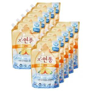 엘지 자연퐁 주방세제 비린내 걱정없는 오렌지 1L+200ml 10개 설거지