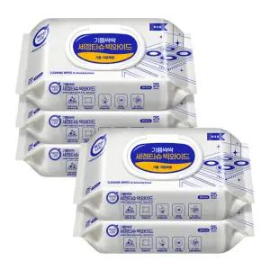 깨끗한나라 세정티슈 빅와이드 캡형 25매 (기름싹싹) 5팩