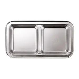 유아 스텐 간식 접시 1P 디저트 그릇 식판 나눔 식기