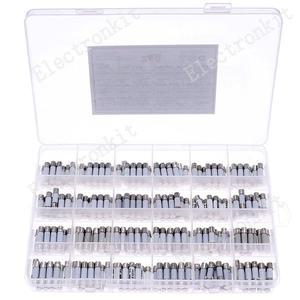 240Pcs 24 값 5x20mm  블로우 세라믹 퓨즈 250V 0.1A 0.25A 1A 2A 3A 3.15A 4A 5A 6A 6.3A 8A