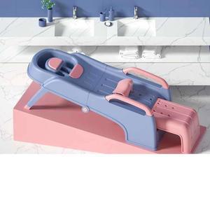 의자 성인샴푸의자 파란색 일반형 이동식 샴푸컵