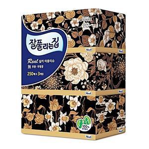 [2개구성] 미래생활 비데 레노바 고급 무형광 250매x3팩 잘풀리는집 미용티슈 대용량 LWAC7359