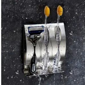 무타공 304 스테인레스 칫솔걸이 2구 3구 스텐 스틸 치약걸이