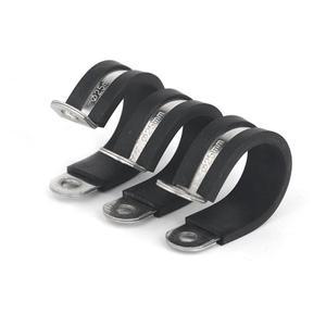 5pcs 304 스테인레스 스틸 고무 라이닝 P 클립 R 형 파이프 클램프 케이블 장착 호스 고정 브래킷