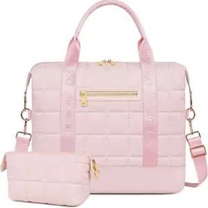 지퍼가 달린 블루분 트래블 토트백 여성용 캔버스백 위켄더 오버나이트 백 더플백 트롤리 슬리브에