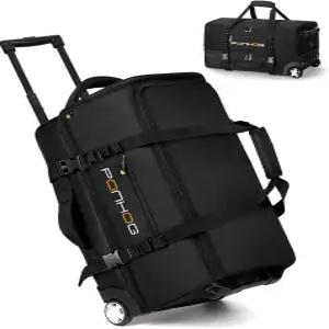 남성용 바퀴가 달린 폰호그 21인치 롤링 더플백 - 주말 여행 및 야간 여행을 위한 방수