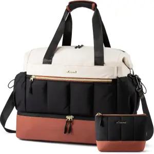 러브북 여행용 더플백 여성용 위켄더백 신발장이 있는 대형 오버나이트백 젖은 포켓이 헬스장 병원 가방에