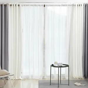차르르 쉬폰커튼 핀형 긴창 대형 특대형 화이트 거실커튼