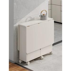 접이식 테이블 식탁 바퀴달린 다용도 화이트 이동식 선반형 단테이블 따뜻한 1 2m 양쪽