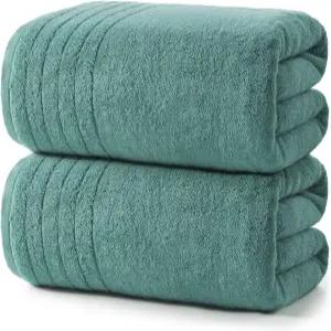 레드키스 2팩 욕실 헬스장 스파 수영장 및 호텔용 100 면 두꺼운 초대형 목욕 타월 35 X 70인치 750 GSM 퀵