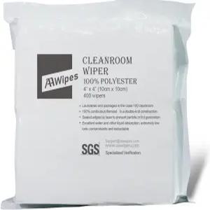 AAWipes 클린룸 폴리에스터 와이퍼 4 x4 400개들이 더블 니트 100 물티슈 초미세 필라멘트 밀봉 가장자리