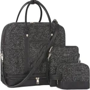 여성용 위켄더 백 캔버스 오버나이트 큰 여행용 토트백 신발 수납공간이 있는 어깨 더플백에 휴대할 수