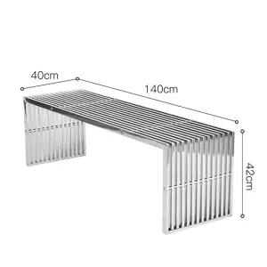 스테인레스 벤치의자 스텐 철제 미니멀 스테인리스 긴식탁의자 테라스 공원 일자벤치 휴게공간