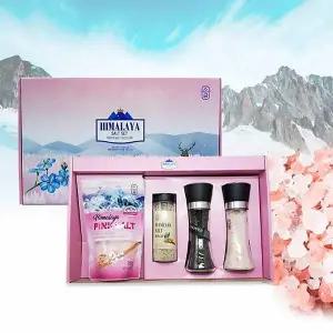 히말라야 Y2L8H0L6 핑크소금 통후추 함초소금 4종 선물세트