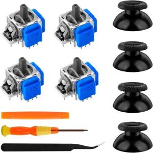 플레이스테이션 5 컨트롤러용 탐신 TMR 전자기 조이스틱 교체 PS5 4팩 미끄럼 방지 자기 저항 스틱 수리