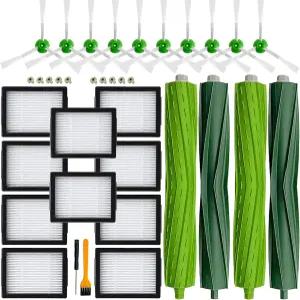 iRobot Roomba i3+ i4+ i5+ i7+ i8+ j5+ j7 E5 E6 E7 e i j 시리즈 로봇 진공 보충 키트 2세트 고무 브러시