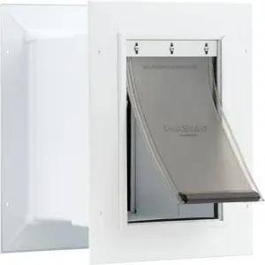 펫세이프 벽 입구 애완동물 문 녹슬지 않은 망원경 프레임 내부 및 외부 벽을 쉽게 설치할 수 있는 4