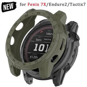 Garmin Fenix7X/Enduro 2/Tactix 7 용 TPU 케이스 Protector Shell Anti-fall 소프트 실리콘 보호 시계 커