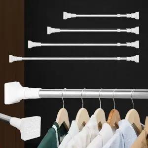 길이조절 스텐옷장 강력옷걸이봉 미니옷봉 사각압축봉