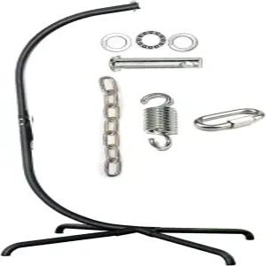 매달린 달걀 의자 스탠드 전용 해먹 C스탠드와 체인 스냅 훅 핀 플러그 파티오 마크라메 그네 의자용