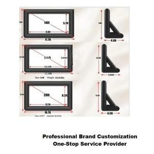 14피트 20피트 야외용 풍선 프로젝터 스크린 (저소음 송풍기 포함) 파티 수영장 전면/후면 프로젝션용