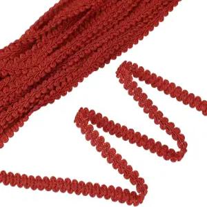 바느질 베개 홈 커튼용 브레이드 김프 트림 1/2인치 코드 스캘럽 가장자리 릭 랙 트림9야드 빨간색