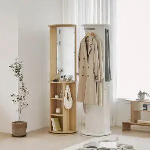 가구 스핀 회전 거울행거 수납 드레스룸 행거 500
