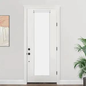 라즈블라인드 100 암막 무선 롤업 프렌치 도어 블라인드 파티오 사이드라이트 유리 도어용 단열 조명 차단