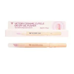 빅토리 네일 1PCS 세라믹 큐티클 온/오프 오일 푸셔 푸셔보리