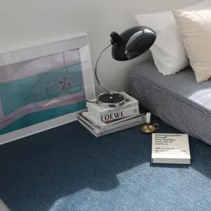 블루 웨이브 헤링본 평직 자가드 러그2종바닥 인테리어 디인 소파 침대 패턴 침실 거실