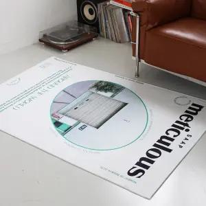 소프트 극세사 포스터 디자인 방수 미니러그 아이 단모 식탁 바닥매 카페 거실