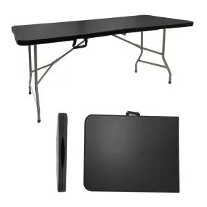 접이식 테이블 1800 블랙 브로몰딩 야외 테라스 캠핑 이동식 행사용 매대 무광블랙
