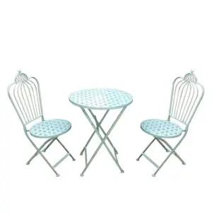 엔틱 빈티지 카페 정원 빈티지그린 테이블의자 테라스 야외 펜션 의자1 조경 철제