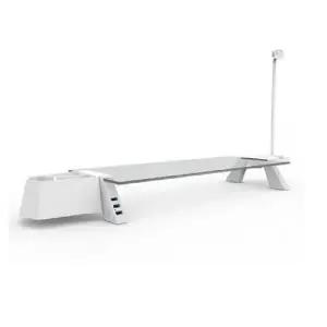 화이트 USB 투명글라스 S324 컴퓨터 액세서리 받침대