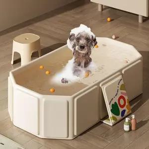 초대형 접이식 반려동물 욕조 반려견 및 세탁물 청소용 다용도 튼튼한 지지대 다리 실내외 사용에 적합