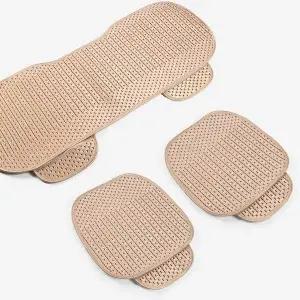 원스카 J1G0C7R7 자동차쿨방석 3종세트 골드 자동차방석