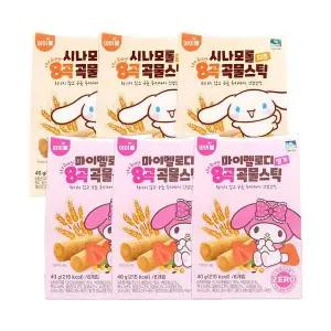 산리오 Q3F8O5W3 8곡 곡물스틱 x 6개세트 (딸기3개+치즈3개)